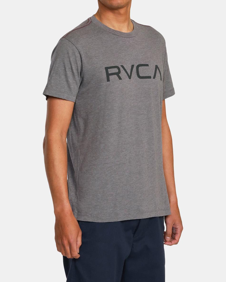 Smoke Black Rvca Big RVCA Tee Men's Short Sleeve | USEAH87712