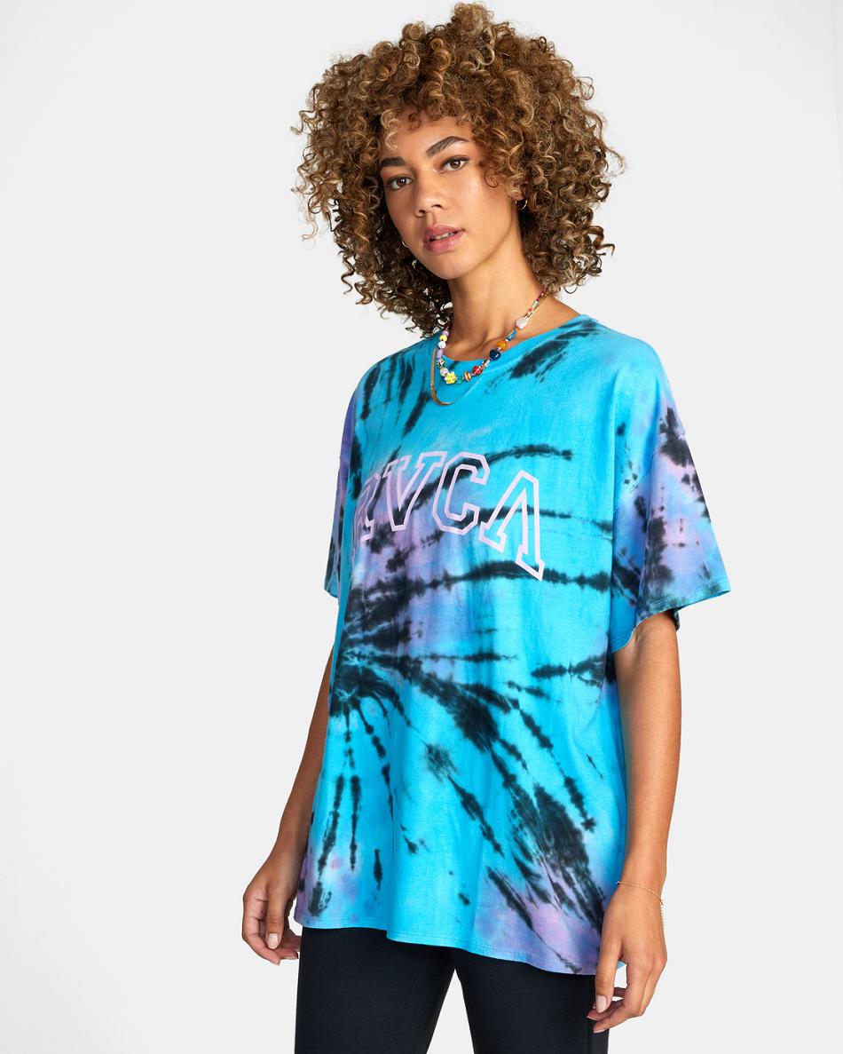 Tie Dye Rvca Arched Tie-Dye Women's T shirt | USJZR71656