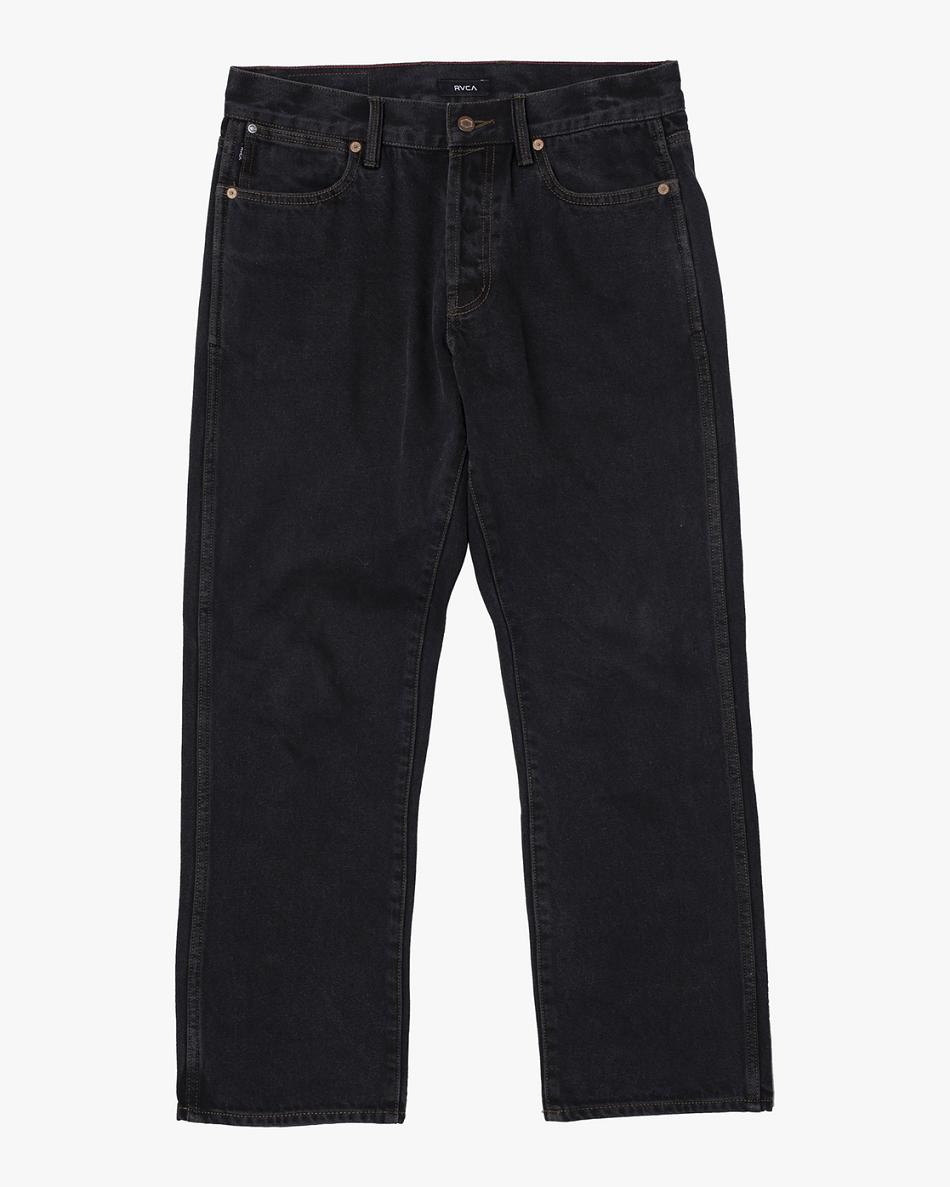Vintage Black Rvca New Dawn Straight Fit Denim Men\'s Jeans | GUSUC20170