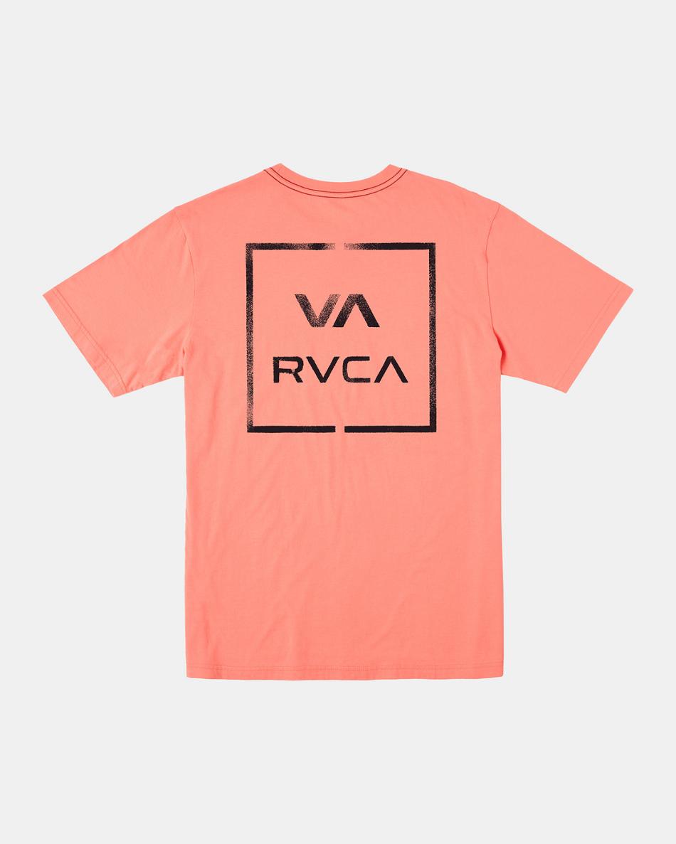 Vintage Salmon Rvca VA All The Way Tee Men\'s Short Sleeve | USZPD31890