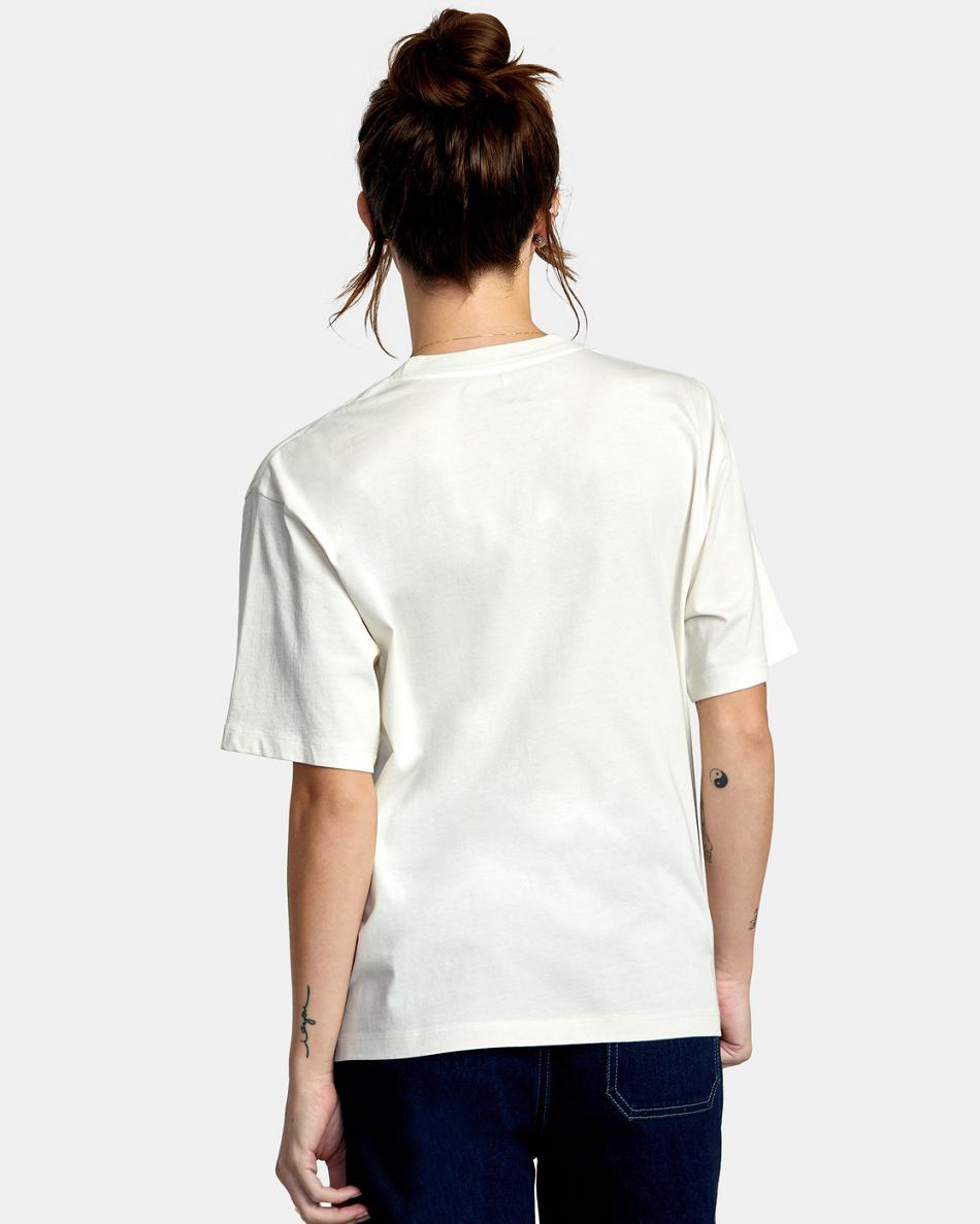 Vintage White Rvca Terrarium Anyday Women's T shirt | UUSTG95786