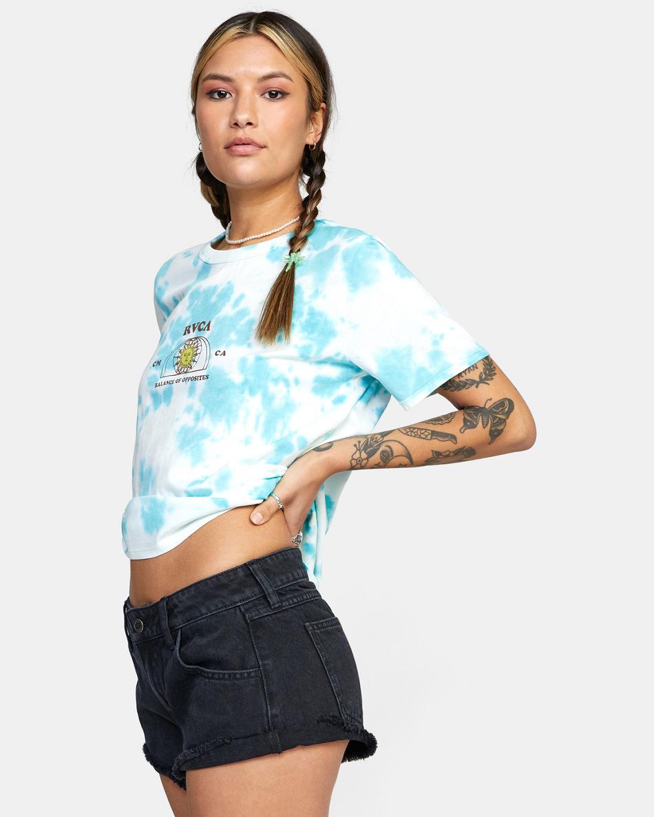 Washed Black Rvca Traveller 2 Denim Women's Skirts | USDYB93216