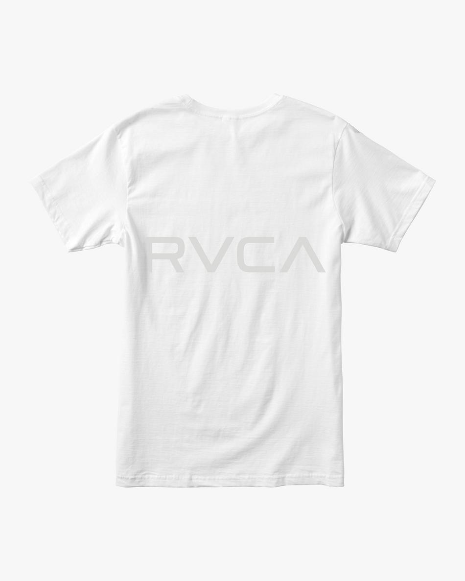 White Rvca Big Box VA Tee Men's Short Sleeve | GUSEC15210