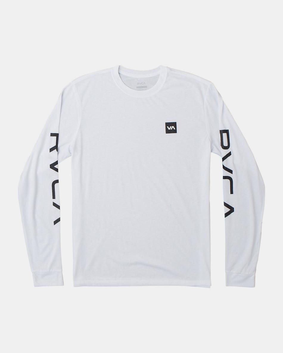 White Rvca RVCA 2X Long Sleeve Boys\' Tanks | USEAH12935