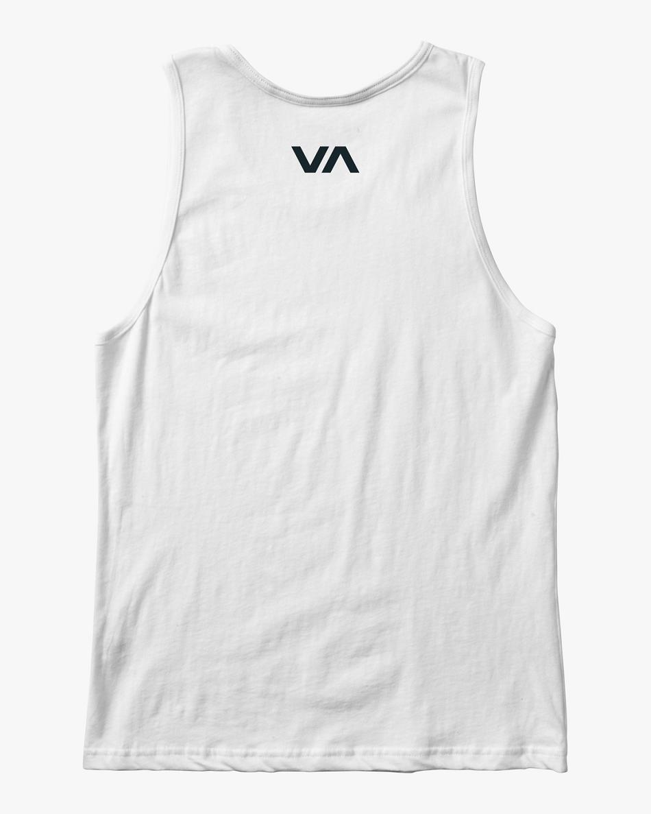 White Rvca Va Rvca Blur Tank Boys' Tanks | PUSER95728
