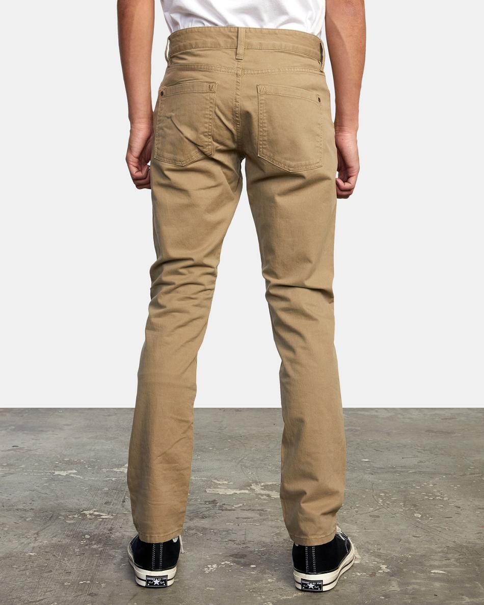 Wood Rvca Daggers Slim Fit Twill Men's Pants | UUSND45359
