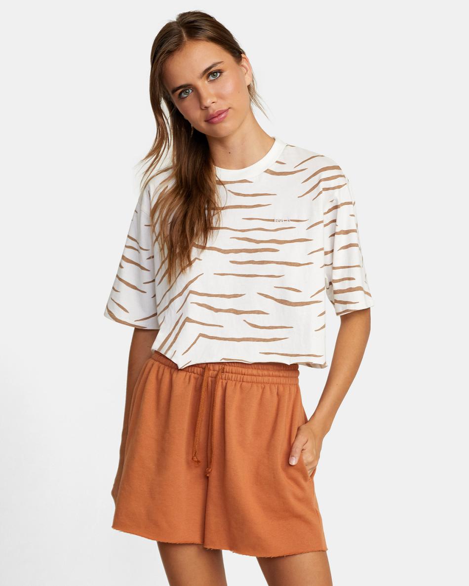 Wood Rvca Test Drive Cropped Women's Tanks | AUSDF67815