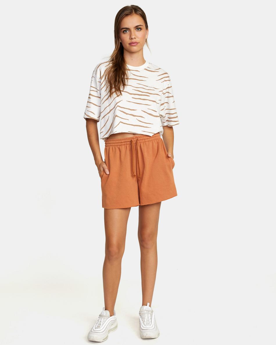 Wood Rvca Test Drive Cropped Women's Tanks | AUSDF67815