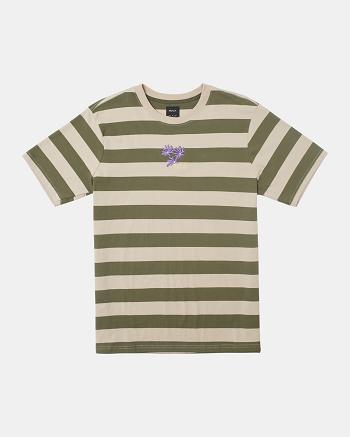 Aloe Rvca Corso Stripe Tee Men's Short Sleeve | TUSPQ45611