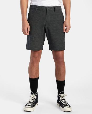 Black Rvca Daggers Chino Hybrid Men's Shorts | XUSGW10705