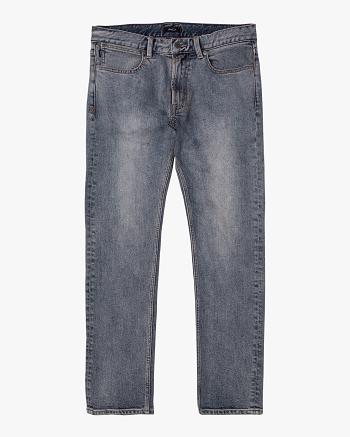 Dark Vintage Rvca Weekend Straight Fit Men's Jeans | USQAV63423