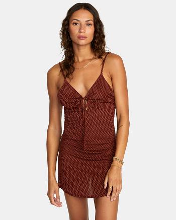 Espresso Rvca Fling Women's Dress | USICD88079