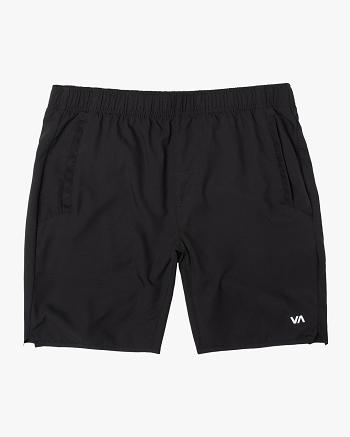 Green Camo Ii Rvca Yogger IV Elastic Men's Running Shorts | ZUSNQ50648