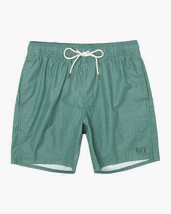 New Spinach Rvca Opposites Elastic 2 17 Men's Shorts | USNZX33289