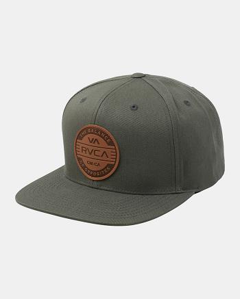 Olive Rvca Atlas Snapback Men's Hats | EUSHC10699