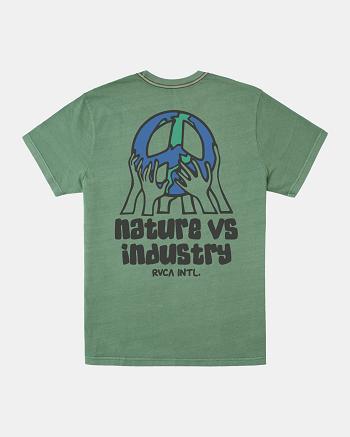 Verdite Rvca Earth Corp Tee Men's Short Sleeve | LUSSX18210