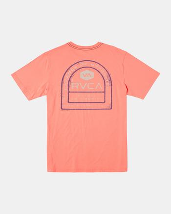 Vintage Salmon Rvca Tract Tee Men's Short Sleeve | USICD94568